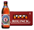 Alex Rolinck Bier & Cola in 0,33l Euroflasche vor rotem 24x0,33l Kasten